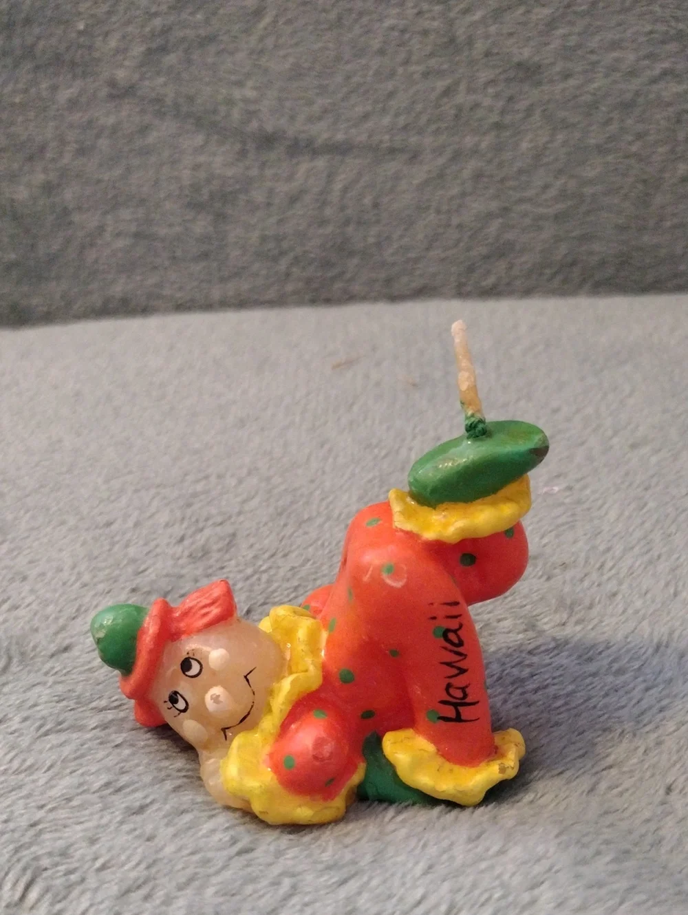 Vintage Clown Figurine Handmade Decorative Candle From Hawaii In 80s
